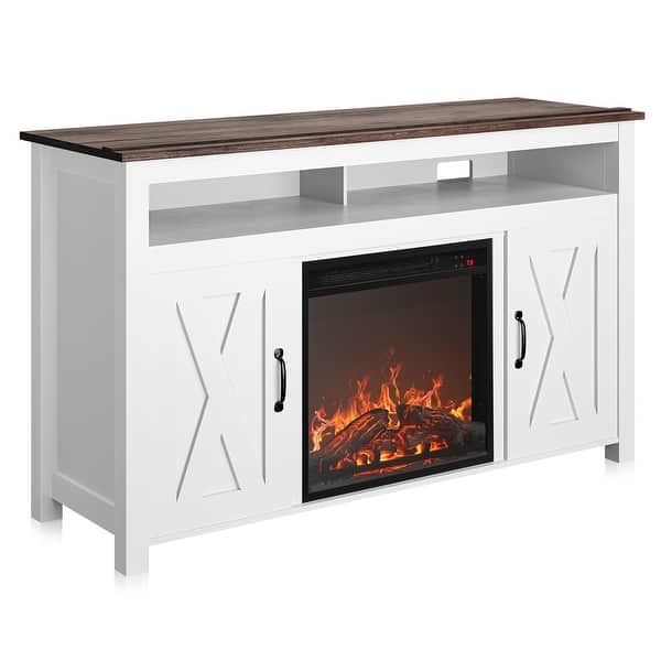 BELLEZE 48" TV Stand W/ 18" Fireplace & Remote Control On Sale Bed